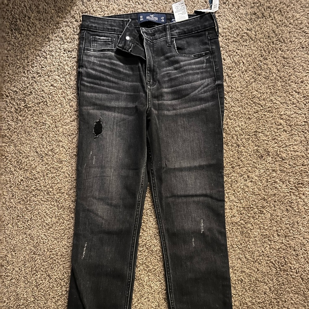 NWT straight leg black skinny jeans size 5